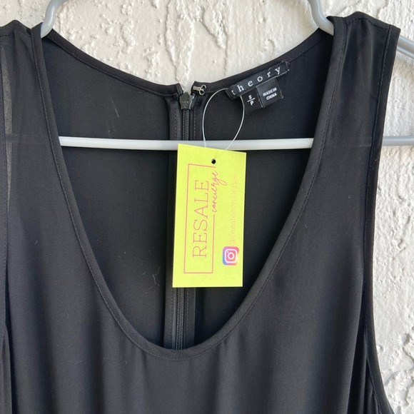 Theory Silk black sleeveless jumpsuit size small - Picture 4 of 8